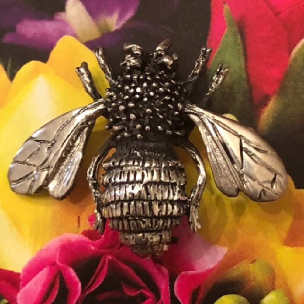 Rare Vintage Silpada Sterling Silver Bumble Bee Pin Brooch I0584